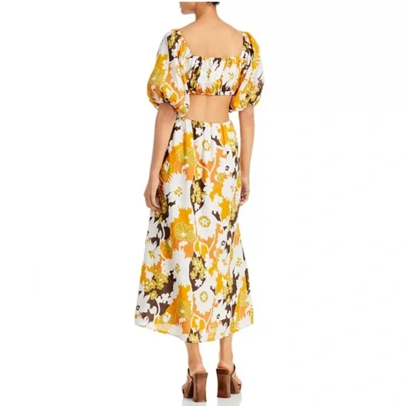 Faithfull the Brand Trinita Maxi Dress in Elvinna Floral Print, NWT, Size M